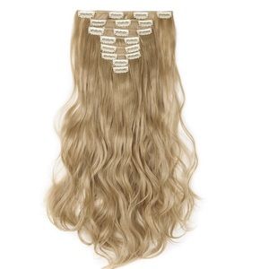 7pcs clip in Hair Extensions Ash Blonde